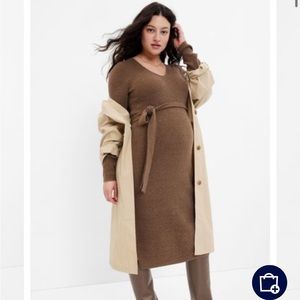Gap maternity belted midi sweaterdress